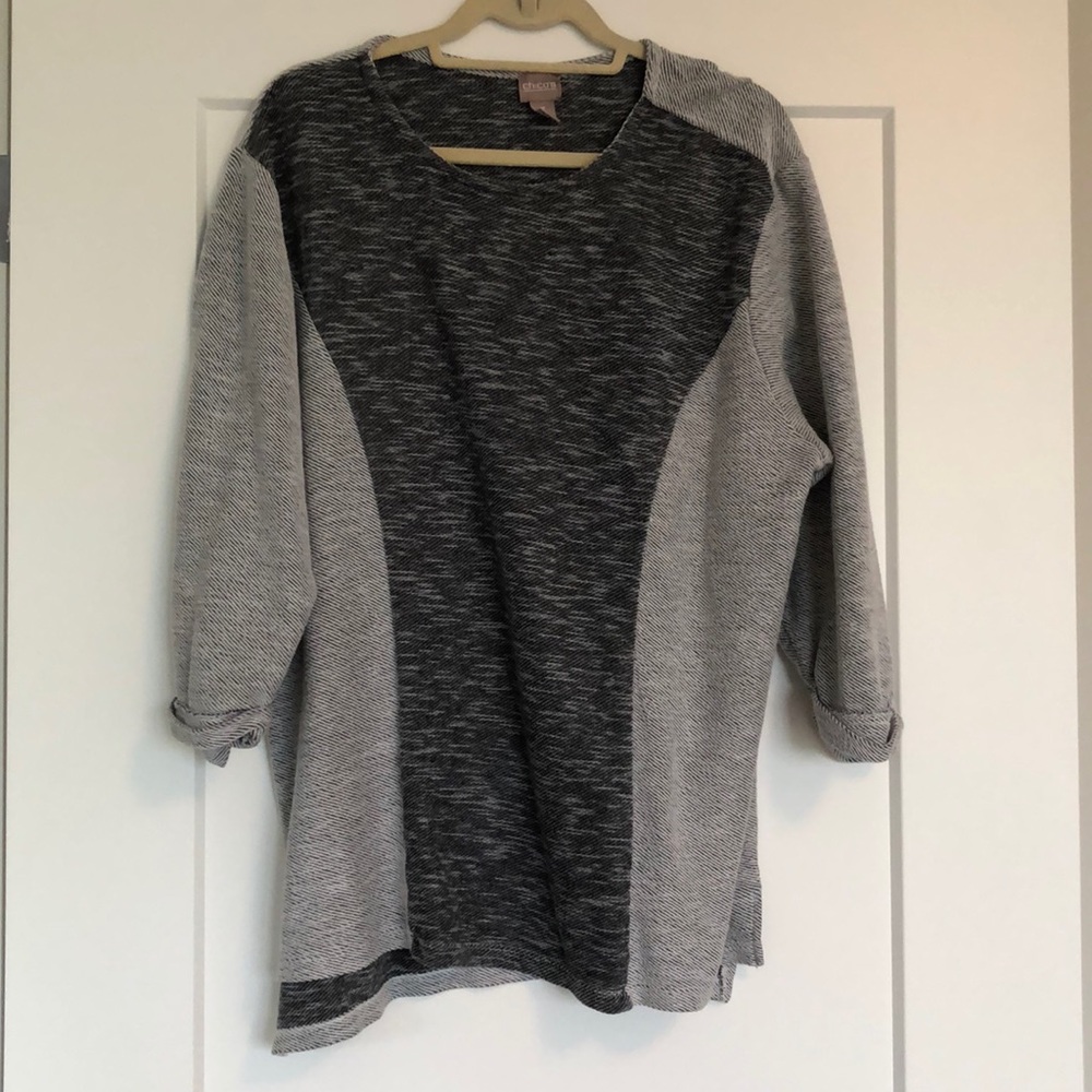 Grey heathered sweater